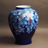 Японская ваза "Голубые ветви" (клуазоне), 1900-е гг